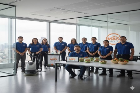 Personal de aseo con EPP